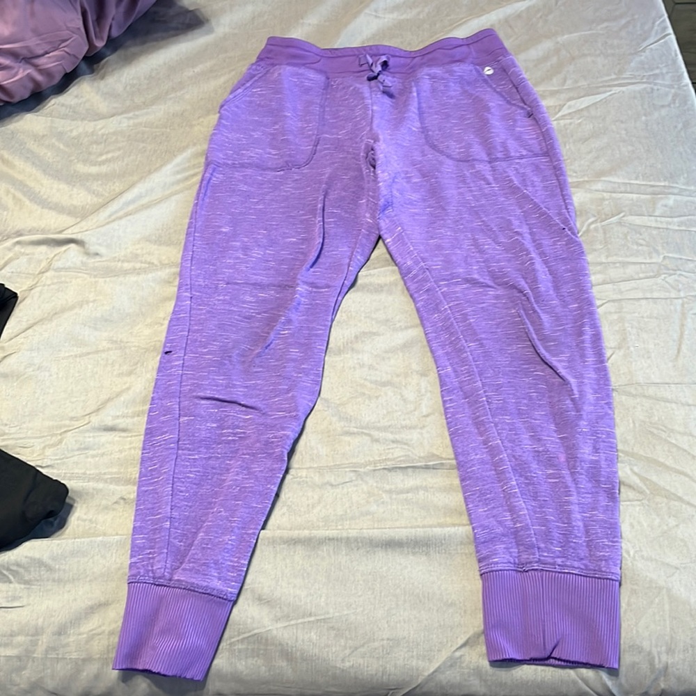 Purple sweat pants girls 10/12